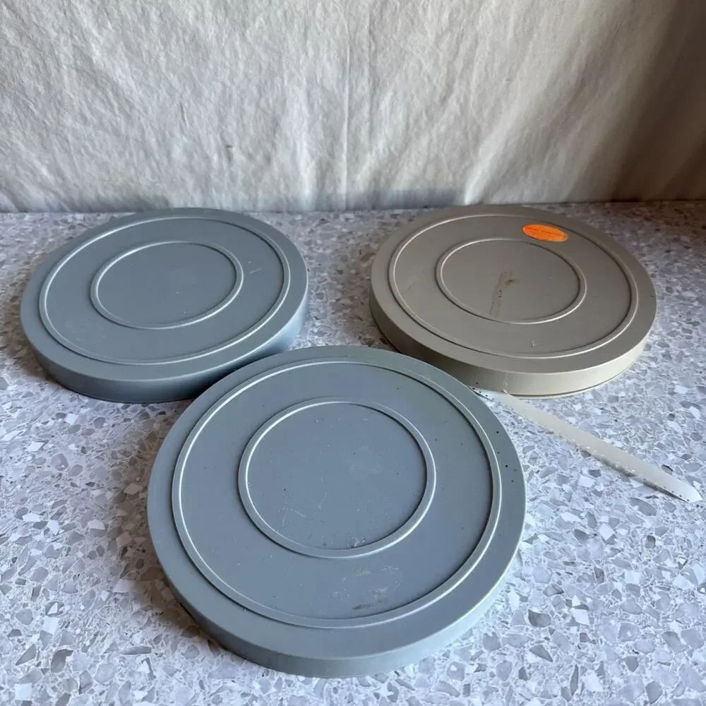 Lot Of 3 7” Plastic Film Cans One Has Film Super 8